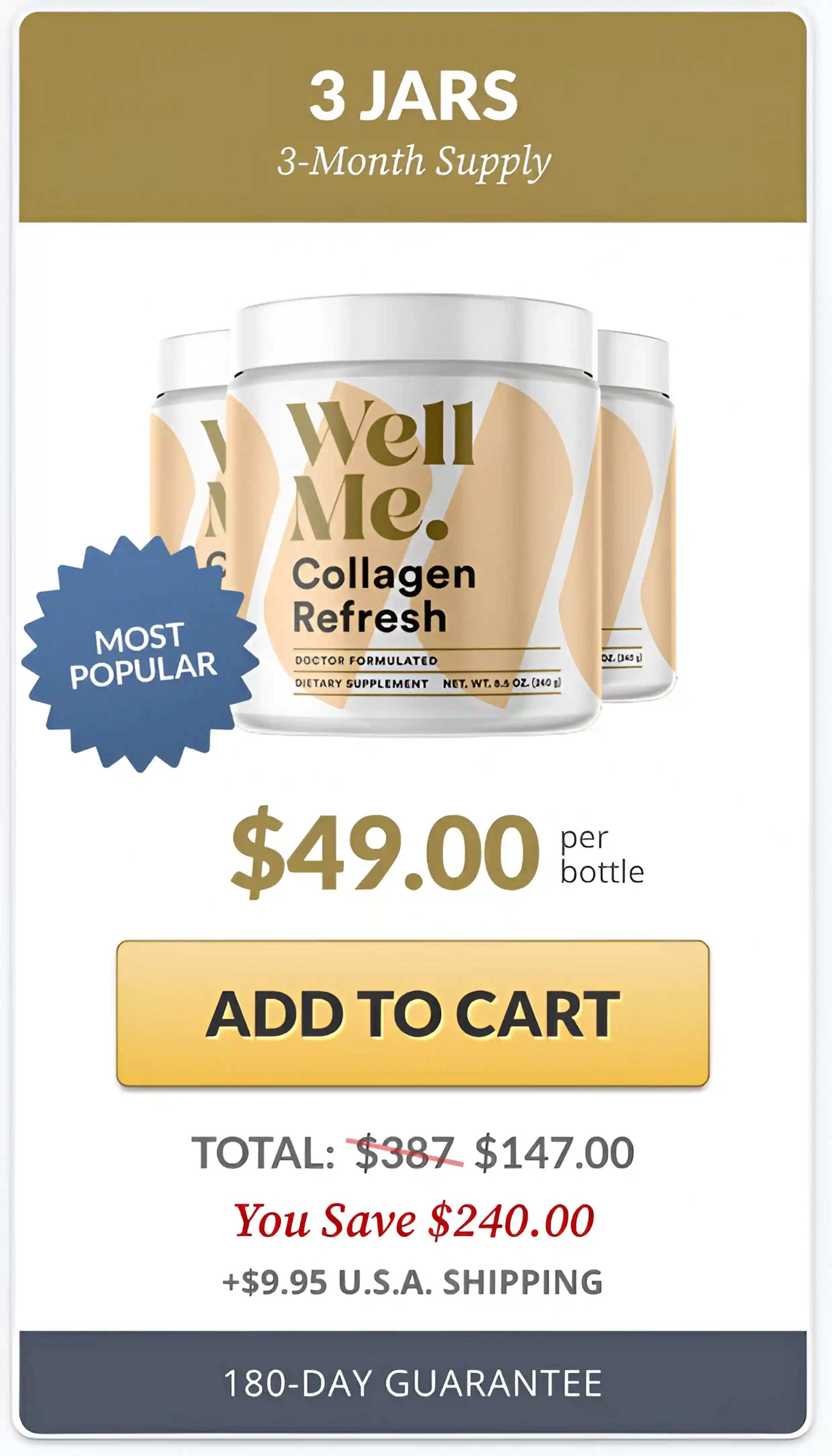 Collagen refresh 3 bottle price