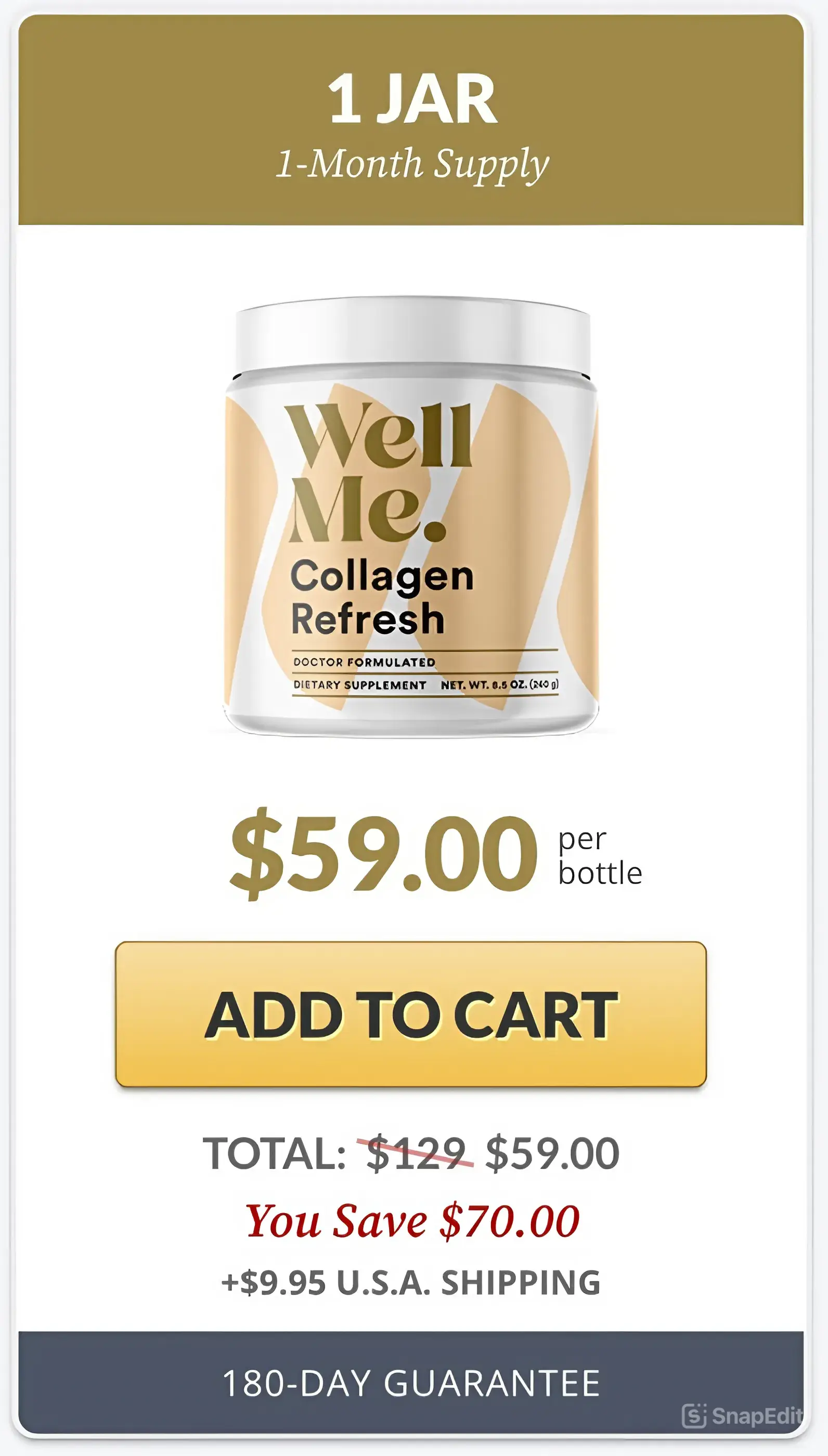 Collagen refresh 1 bottle price